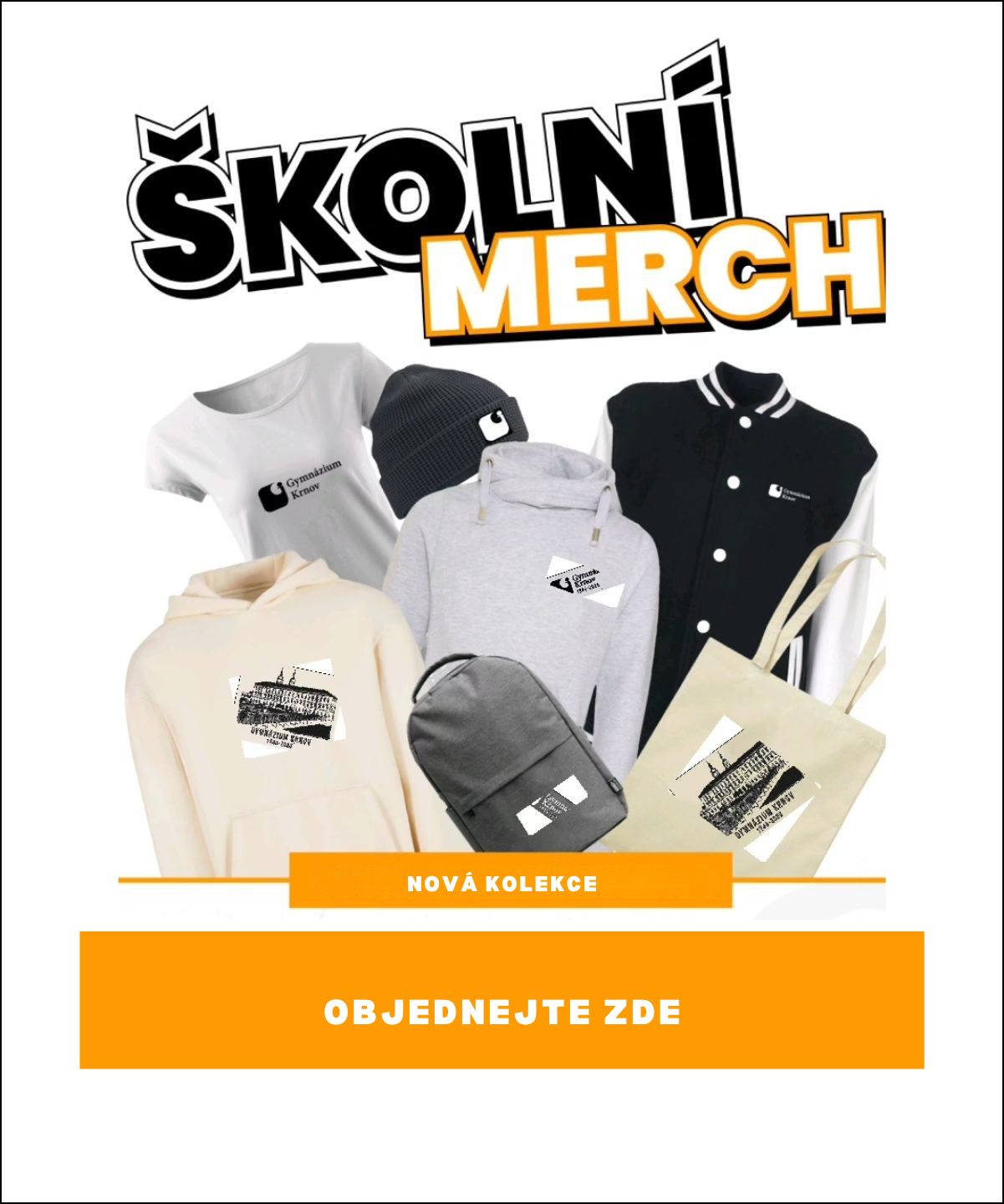 Školní merch k objednání.